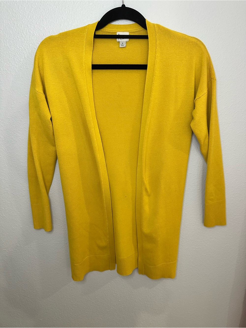 a new day Bright Yellow Open-Front Cardigan